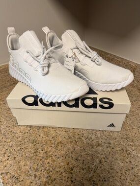 Adidas Kaptir 3.0 Triple White Sneakers Men’s Size 14 – Brand New
